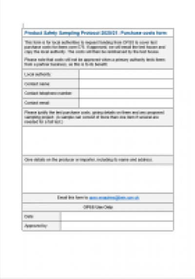 Purchase costs form 2020/21: OPSS Purchase costs form 2020/21: OPSS