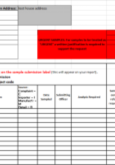 Product safety aampling submission form 2022/22: OPSS Product safety aampling submission form 2022/22: OPSS