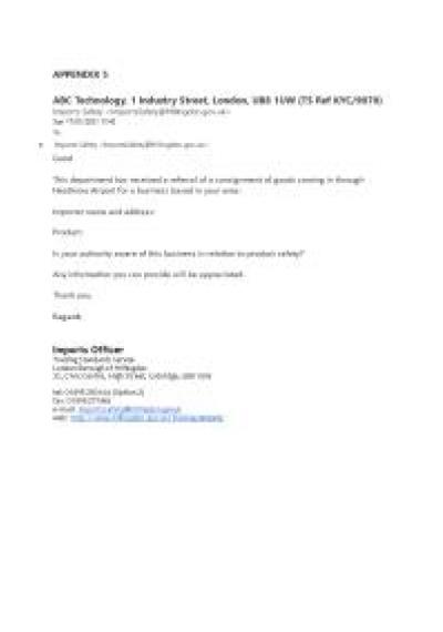 Email to Home Authority template