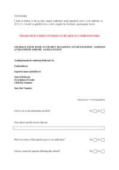 Home Authority feedback: Hillingdon TS
