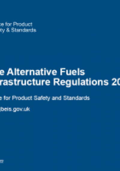 Altenative Fuels Infrastructure Regulations 2017 presentation: OPSS